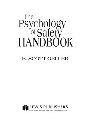 cover image of The Psychology of Safety Handbook